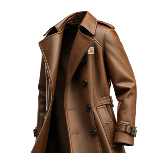 Classic Double-Breasted Trench Coat for Men - Perfect for Fall and Winter Outfits
