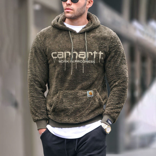 Street Lettering Embroidered Hoodie