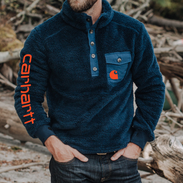 Outdoor Print Stand Collar Sweatshirt