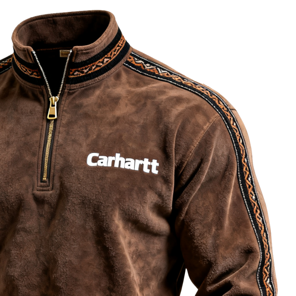 Men's Vintage Terry Sweatshirt with Tribal Stripes