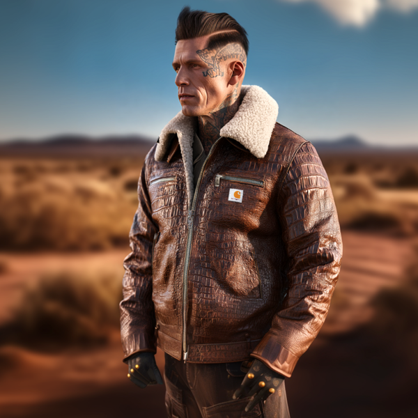 Men's Vintage Desert Explorer in Leather Jacket