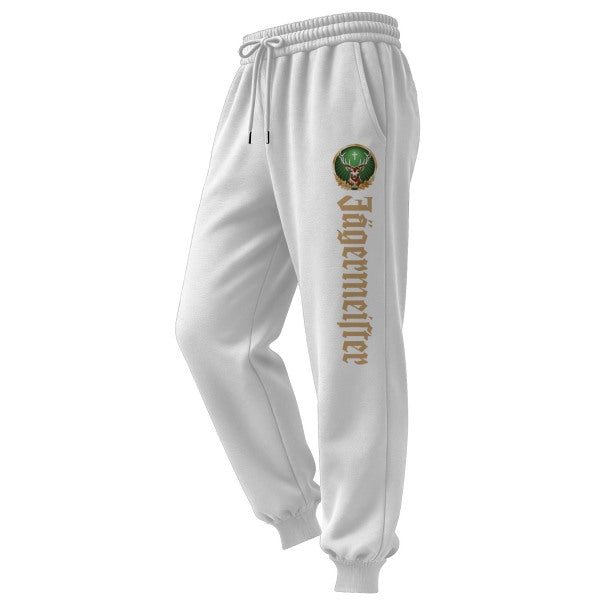 Men's Vintage Deer Letter Print Elastic Drawstring Jogging Pants Sweatpants