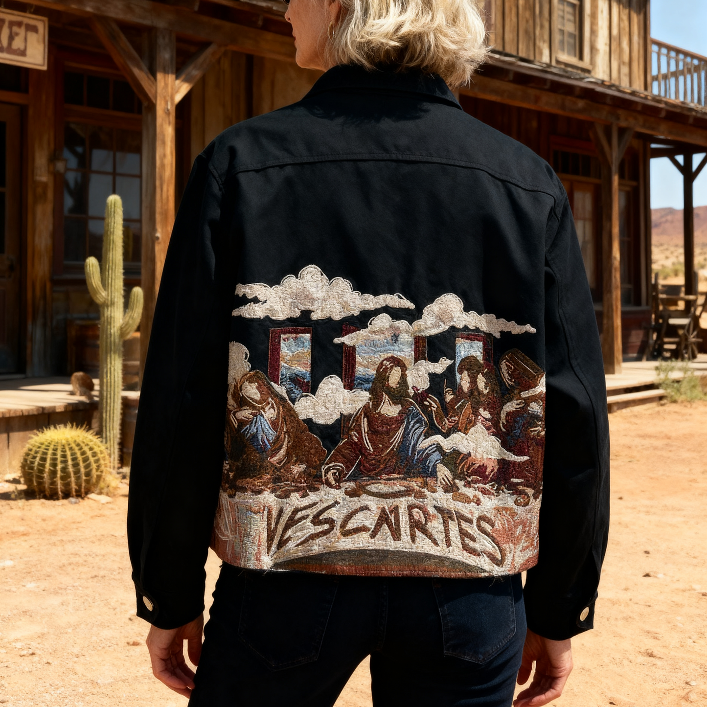 Western - Style 'The Last Supper' Embroidered Jacket