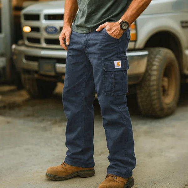Vintage Cargo Pants with Multi-Pocket Design for Outdoor Adventures