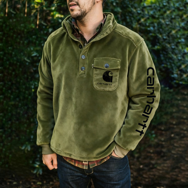 Casual brand pocket sweatshirt