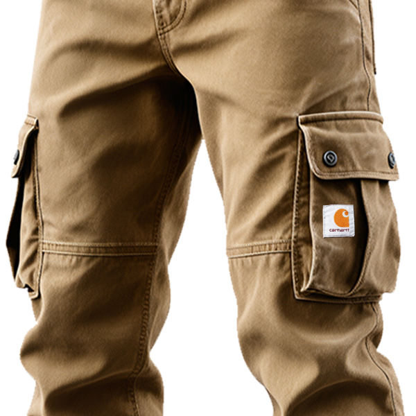 Men's Vintage Khaki Cargo Work Pants