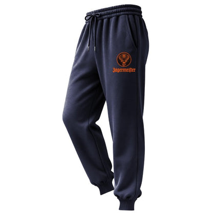 Men's Vintage Deer Letter Print Elastic Drawstring Jogging Pants Sweatpants