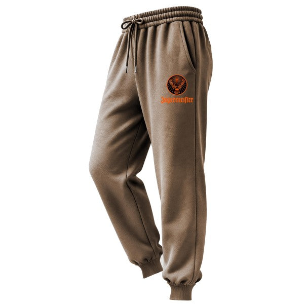 Men's Vintage Deer Letter Print Elastic Drawstring Jogging Pants Sweatpants