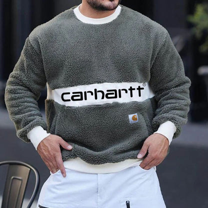 Street brand patchwork oversized sweatshirt