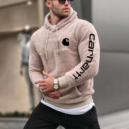 Fashionable lettering brand embroidered hoodie