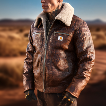 Men's Vintage Desert Explorer in Leather Jacket