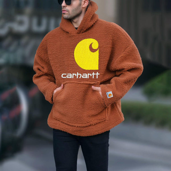 Street Lettering Embroidered Oversized Hoodie