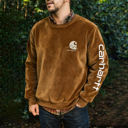 Casual outdoor brand print sweatshirt