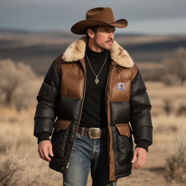 Men's Warm and Stylish Puffer Jacket with Fur Collar