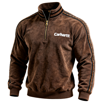 Men's Vintage Terry Sweatshirt with Tribal Stripes