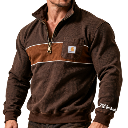 Men's Vintage Wallfe Half-Zip Pullover Sweatshirt