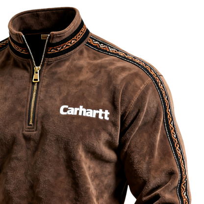 Men's Vintage Terry Sweatshirt with Tribal Stripes