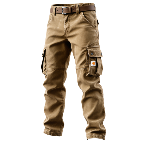 Men's Vintage Khaki Cargo Work Pants