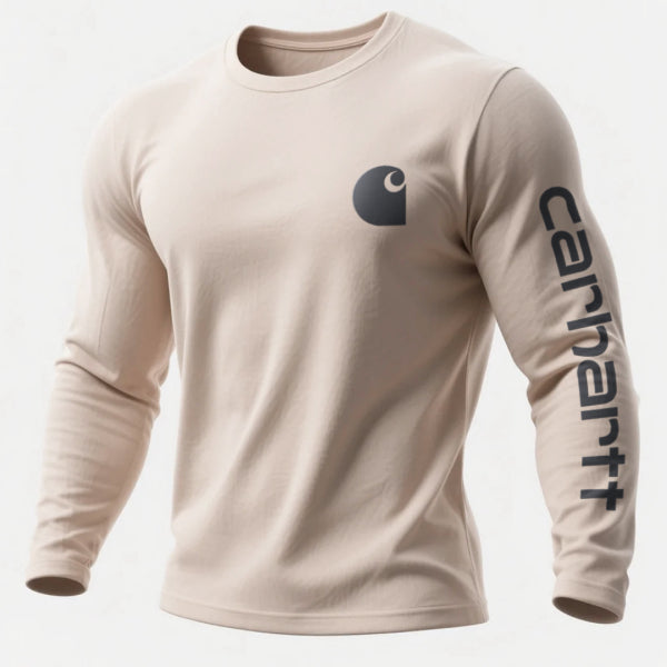 Casual round neck long-sleeved T-shirt pure cotton comfortable bottoming shirt