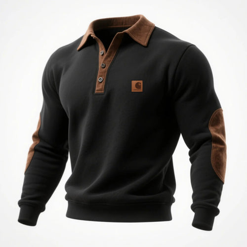 Outdoor Men's Casual Lapel Sweatshirt Vintage Western Sweatshirt